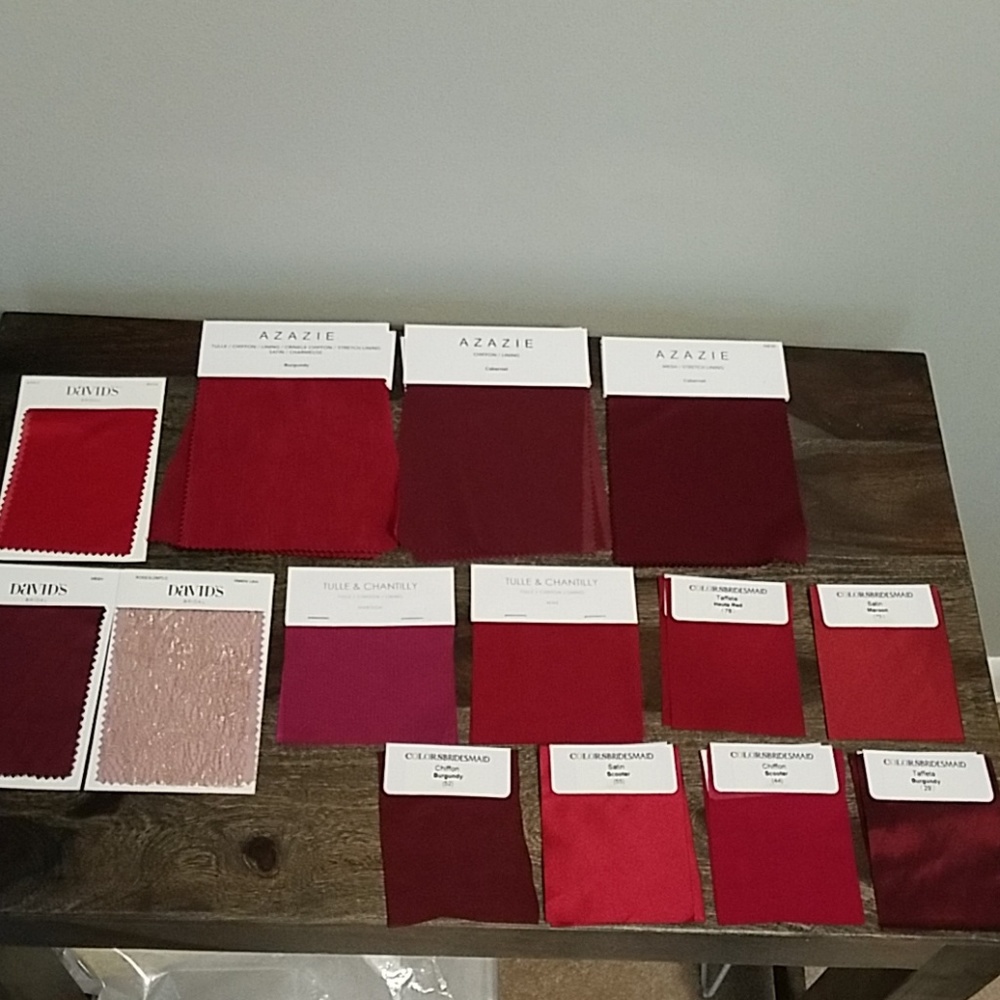 Red Color Swatches Lot